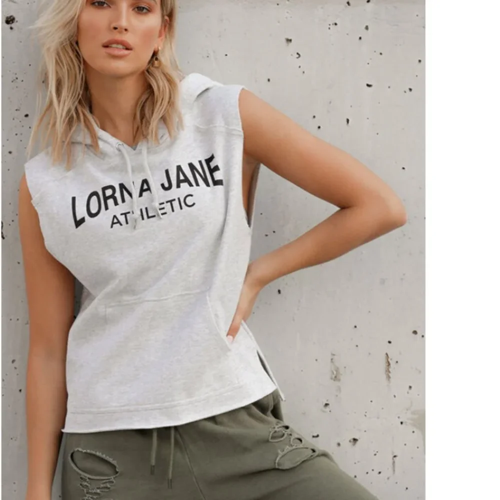 LIKE NEW! Lorna Jane Athletic Sleeveless Hoodie - Picture 1 of 16
